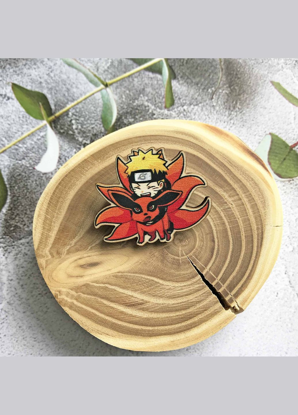 Деревянный значок "Наруто наездник на драконе" Cozy-Up (291162050)