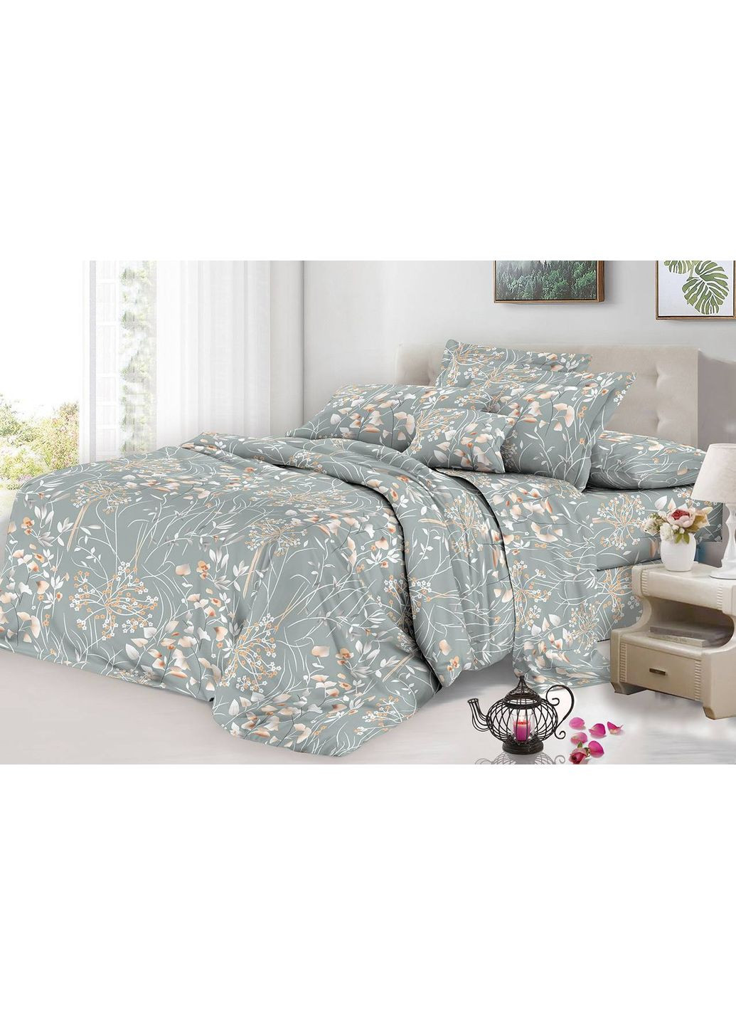 Сімейний комплект постільної білизни 200х220 см (BPs-335) Vital-Textile Бязь 3D Premium (357209698)