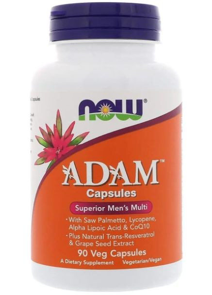 Витамины для мужчин Адам Adam Men's Multi 90 вег капс Now Foods (365302069)