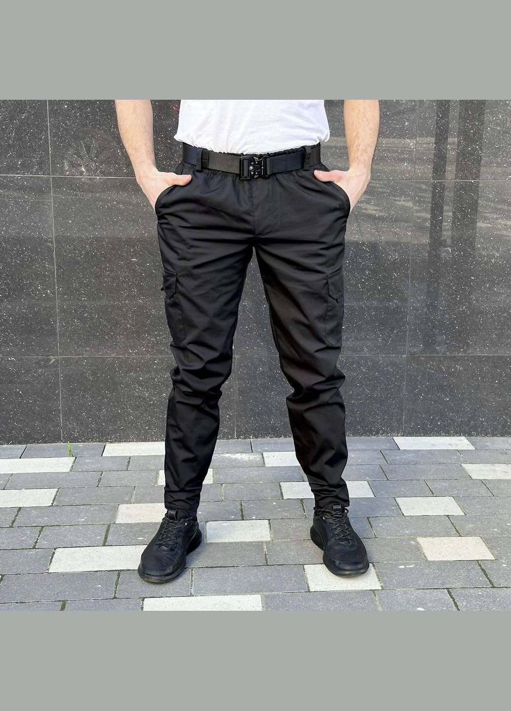 Черные демисезонные брюки Rextim