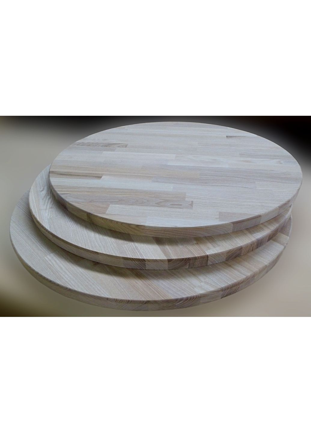 Кругла стільниця із натурального ясена 20х800 мм зрощена Наш Ліс (369974738)