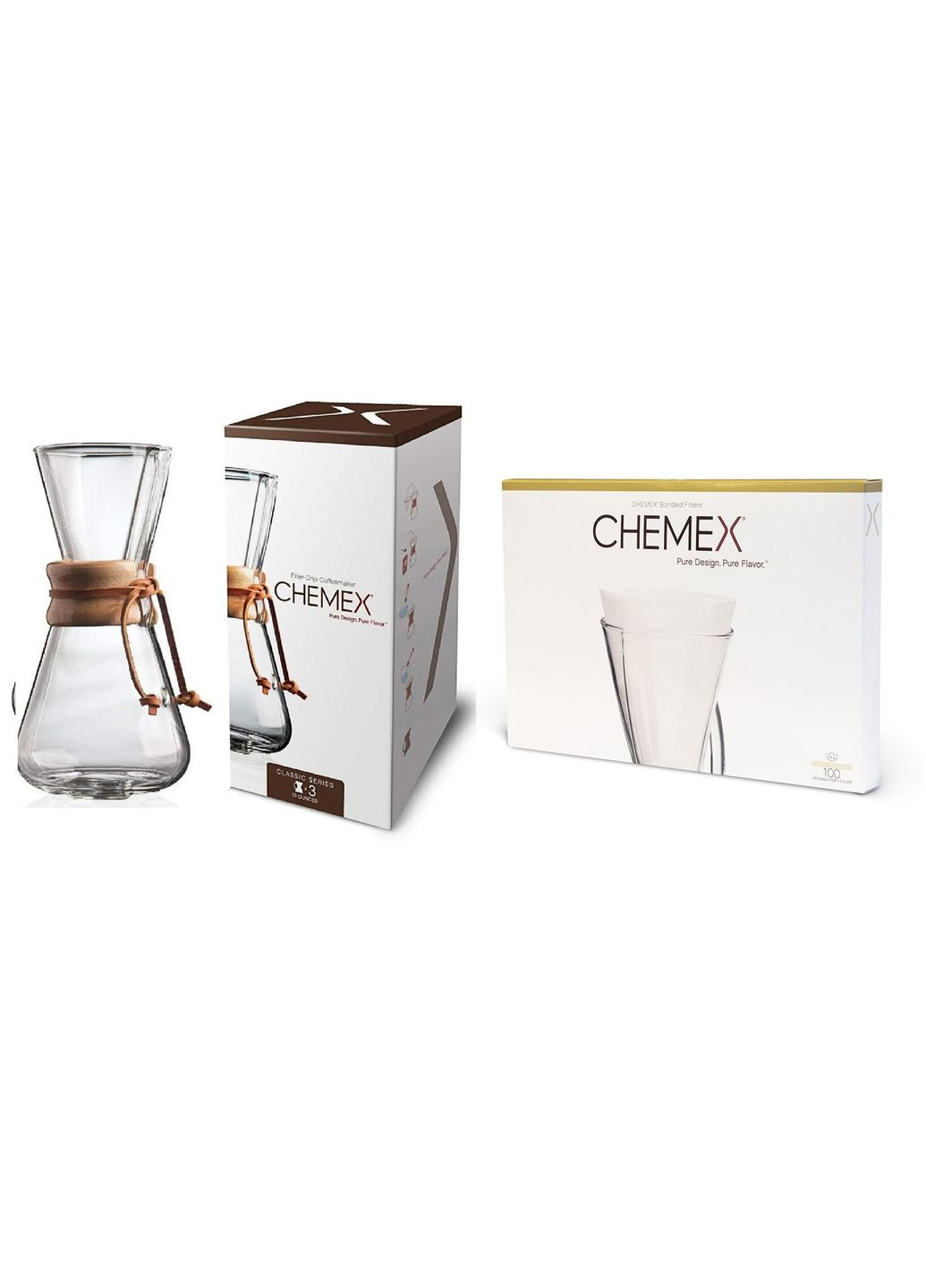 Набір Кемекс Chemex 3 cup + Фільтри FP-2 (R-13827-VS) No Brand (303348562)