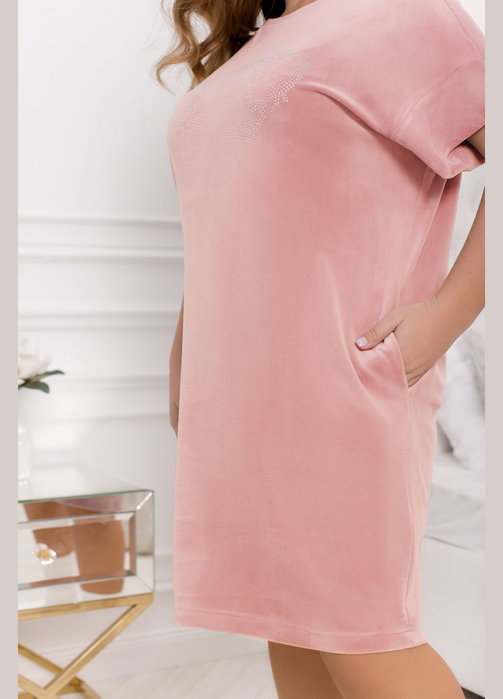 Рожева домашній домашня сукня Minova