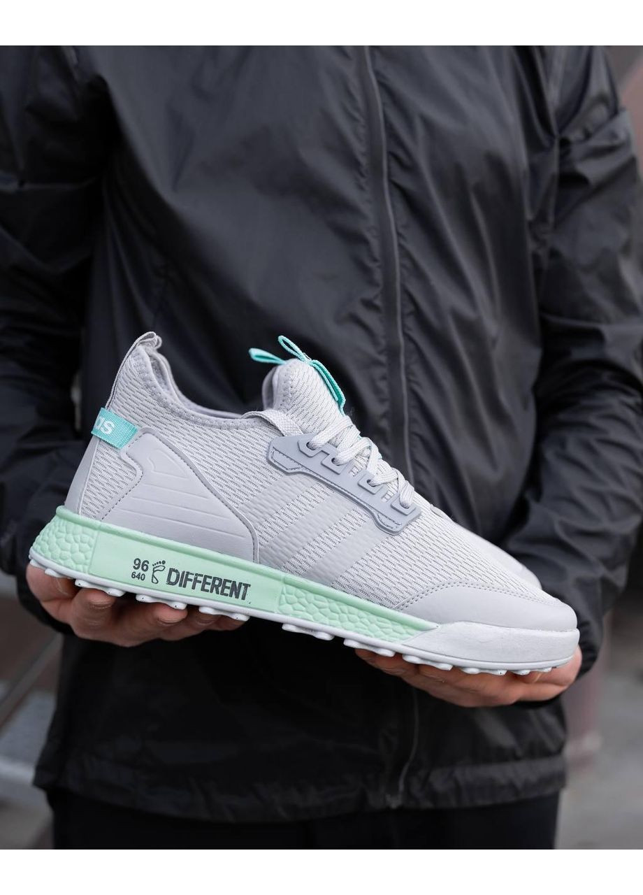 Зелені Осінні кросівки чоловічі adidas different silver mint адідас No Brand