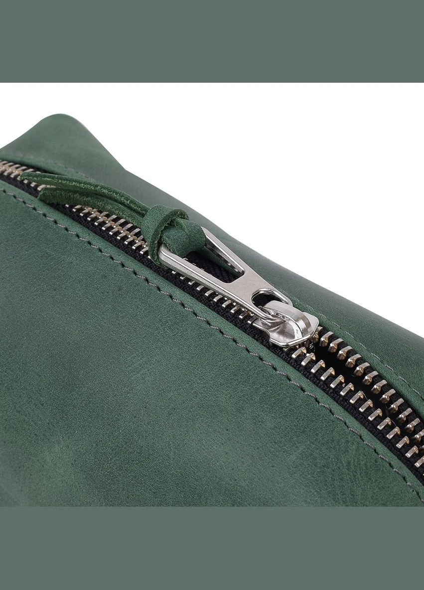 Кожаная косметичка унисекс 11571 Зеленый Grande Pelle (298921156)