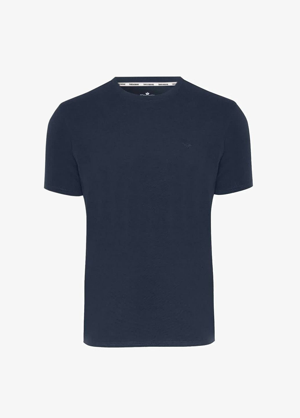 Темно-синя футболка з бавовни Threadbare