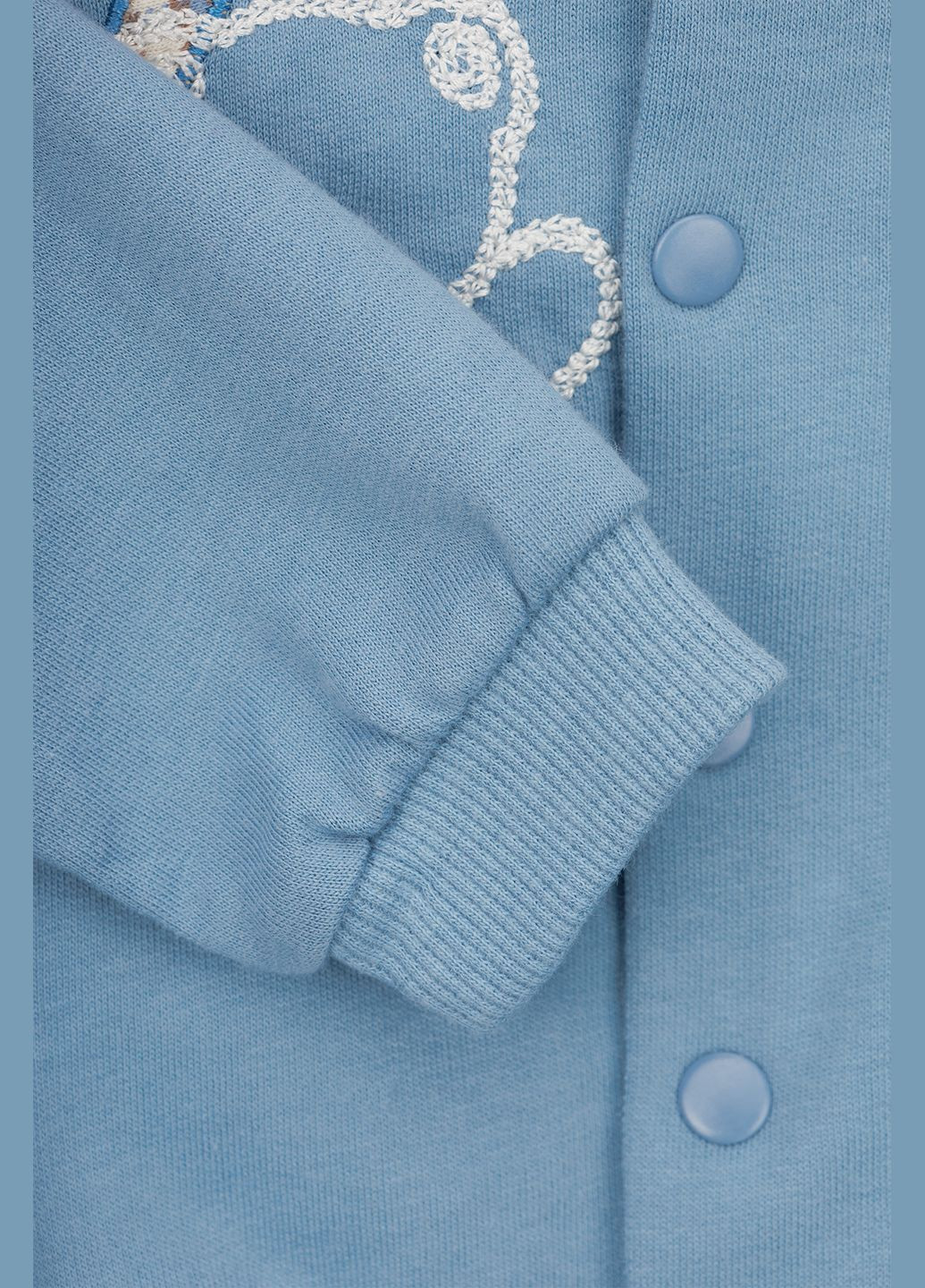 Блакитний костюм (боді+кофта+штани) Mini papi
