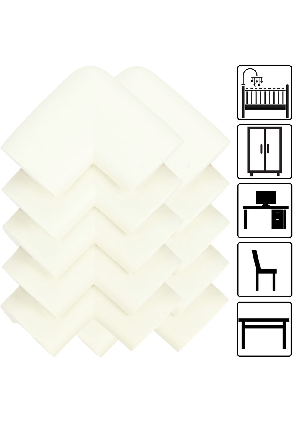 Накладка защитная на углы мебели набор 10 шт Springos HA5120 (347311980)