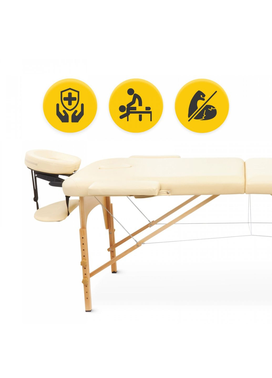 Массажный стол складной Massage Table Wood W70 Beige () 4FIZJO P-5907739318343 (341528762)