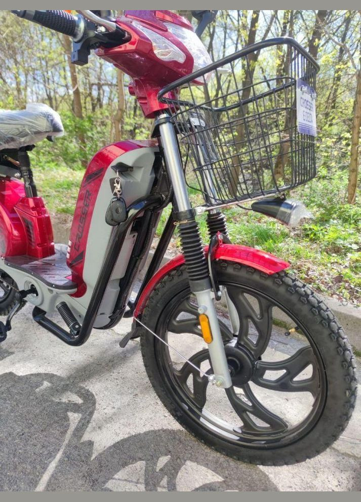 Електровелосипед Кроссер E-Delta (800W, 60V, 15Ah, Ø-17, 50 км/г, 50 км/зх) Сірий/Чорний Crosser (302894261)