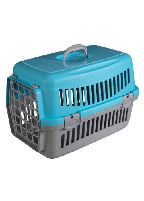 Перенесення для кішок та собак до 12 кг з пластиковими дверима CNR102 (48.5х32.5х32.5 см) сіро-блакитний AnimAll (278308046)