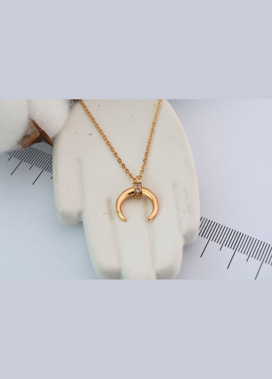 Подвеска Лунница камушком из медицинского сплава 45-50 см Xuping Jewelry (АРТ. №501330) Stainless Steel (329443522)