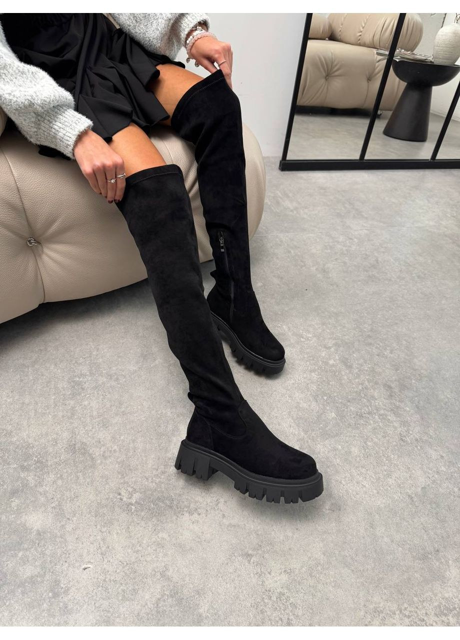 🖤 Ботфорти “Velvet Storm” — чорна класика в ультрам’якому виконанні No Brand (363136058)