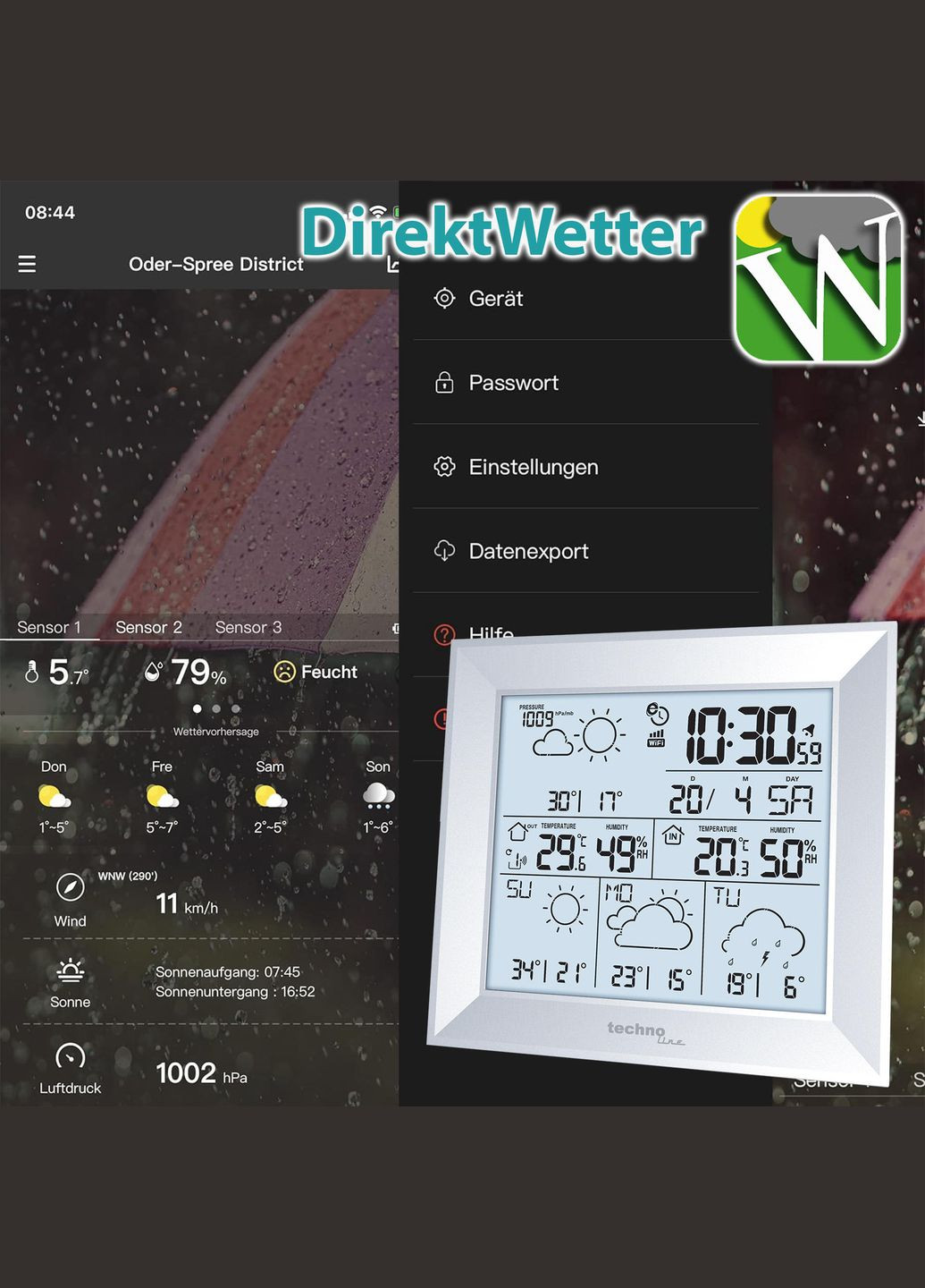 Метеостанція DirektWetter WD2000 Silver (WD2000) Technoline (315937519)