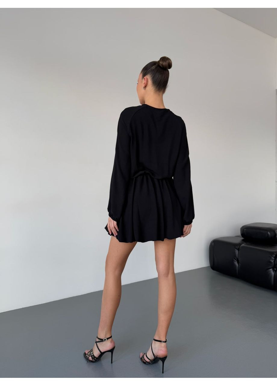 Чорна повсякденний сукня жіноча Гермес однотонна