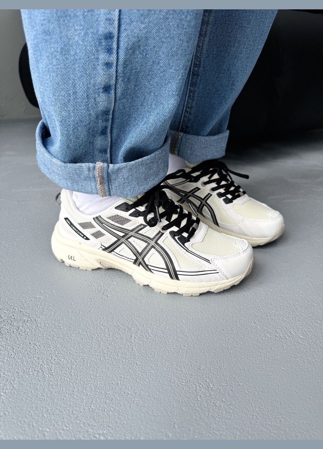 Кросівки жіночі Asics Gel Venture 6 White Beige Brown | Асікс Гель-Вентуре 6 білі No Brand білі демісезони (340916011)