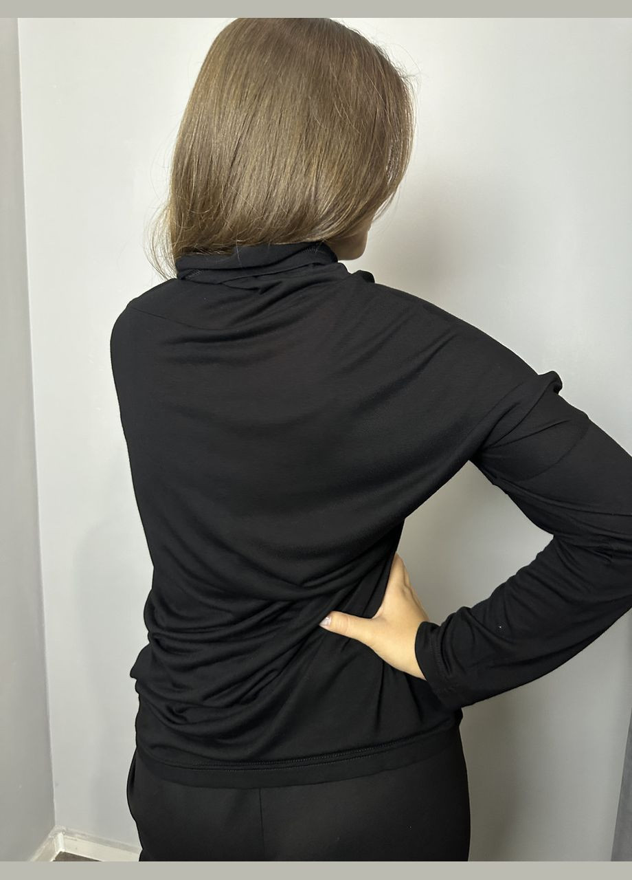 Чорний демісезонний жіночий светр базовий однотонний чорний mktrg0551-11 Modna KAZKA