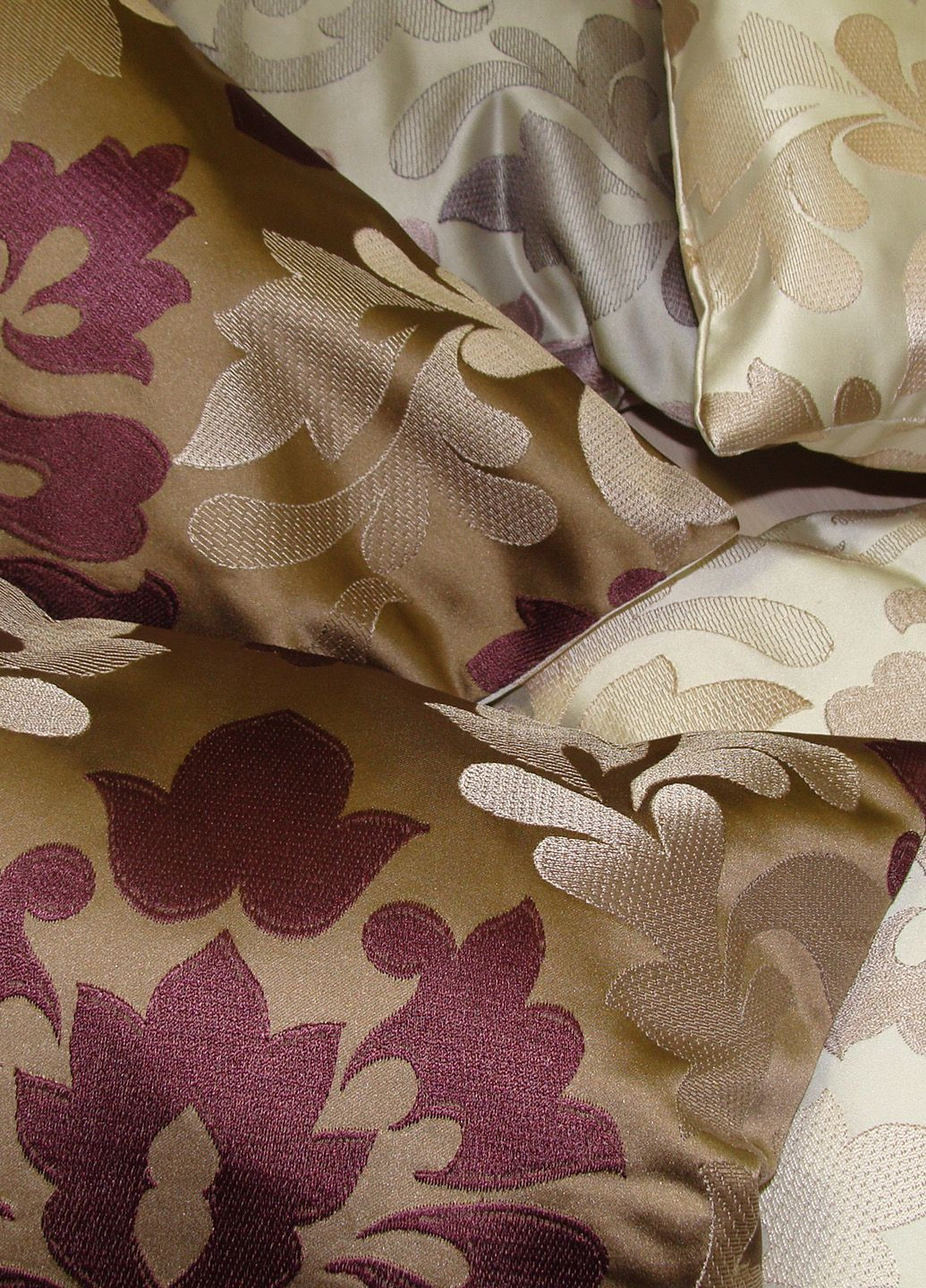 Комплект декоративних подушок 30х30см 5шт бордовий і бежевий (п_0224) Firanka Damask (307840150)