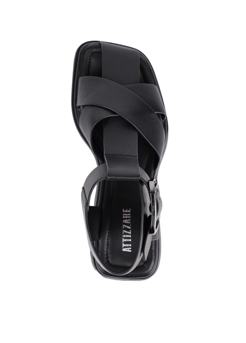 Черные женские сандалии 3625 черная кожа. Attizzare