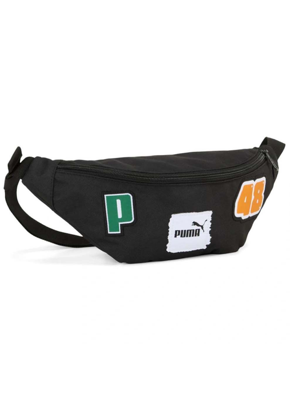 Сумка на пояс PHASE PATCH Waist Bag 2,2L чорний Уні 31.5х9х15.5 см Puma (367593795)
