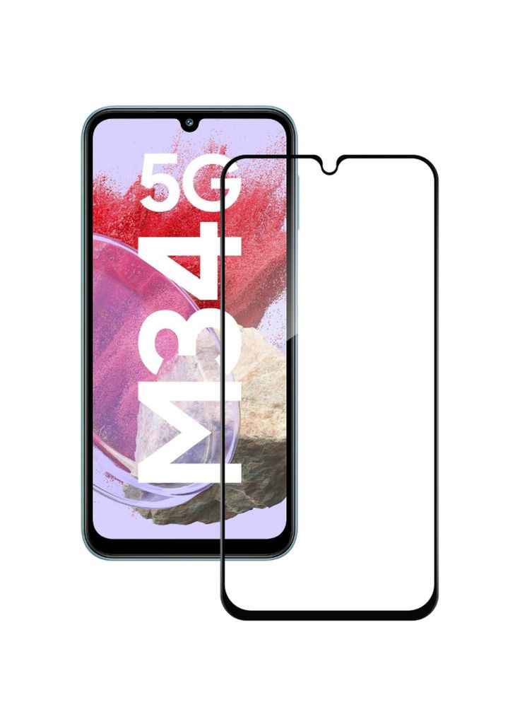 Скло захисне (m468718) ACCLAB Full Glue Samsung M34 5G Black (367065513)