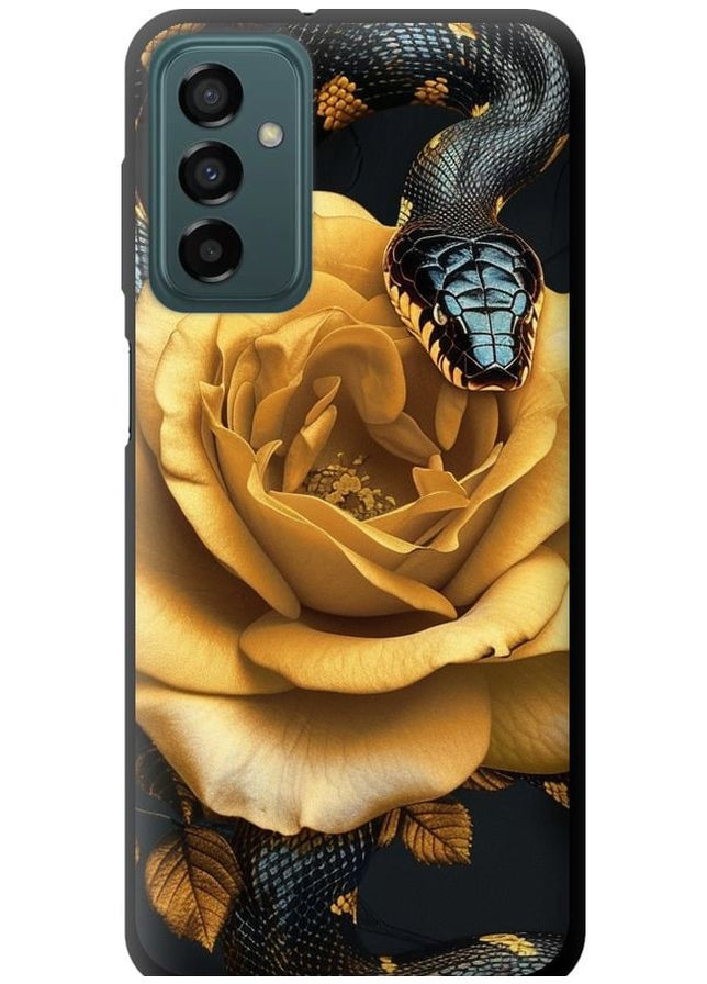 TPU чорний чохол 'Black snake and golden rose' для Endorphone Samsung Galaxy M23 M236B (286765227)