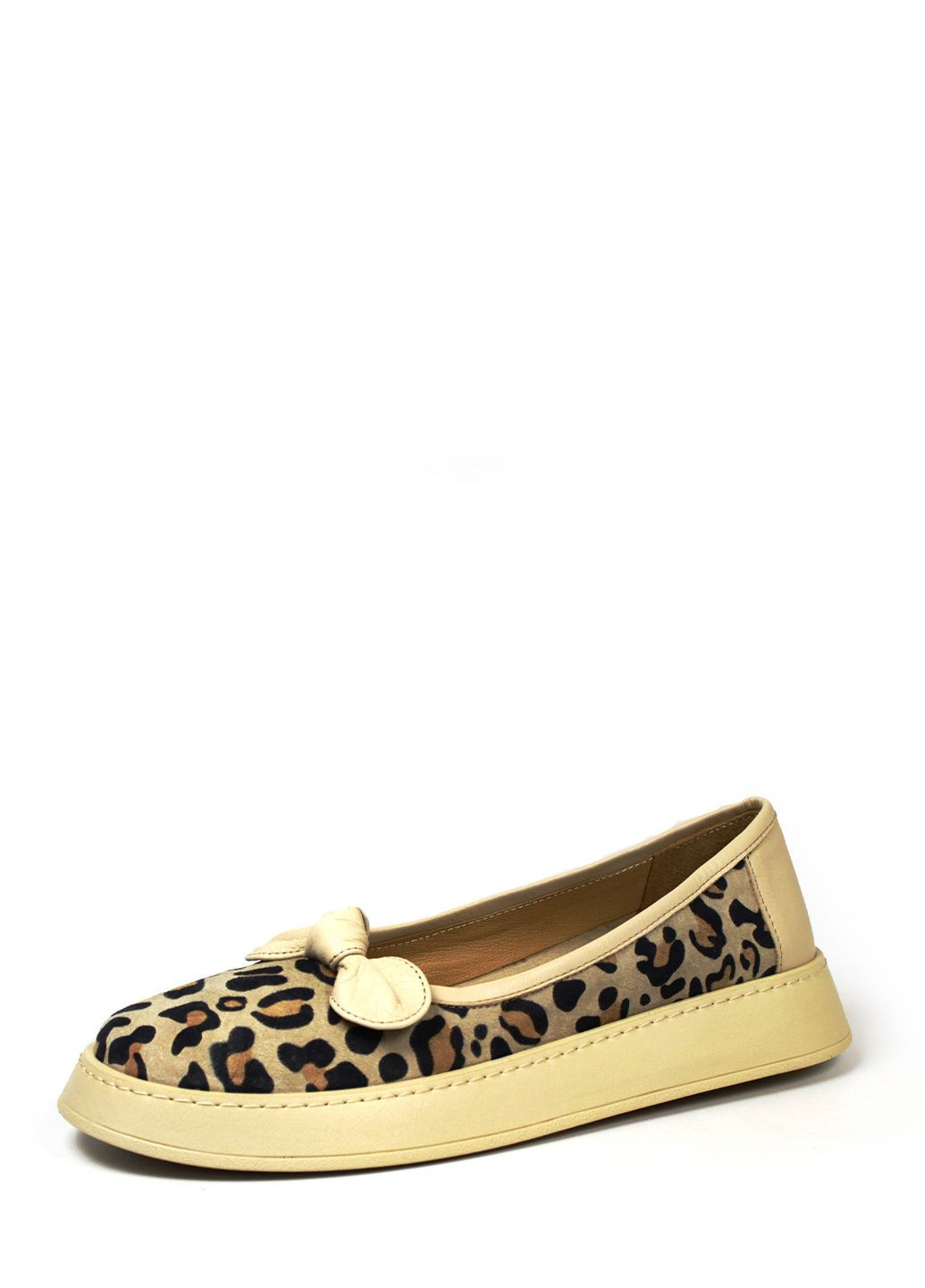 Женские балетки It-Girl | бежевые анималистичные натуральная замша (294652855)