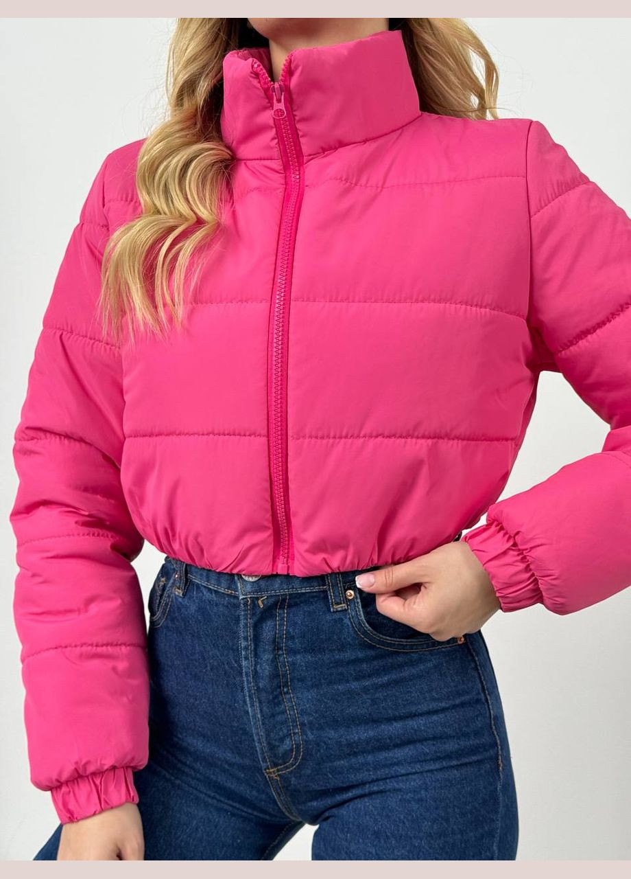 Малинова демісезонна куртка весняна укорочена плащівка + синтепон 150 No Brand