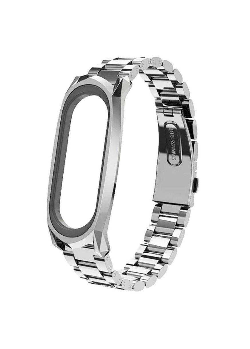 Металлический ремешок Mijob для фитнесбраслета Xiaomi Mi Smart Band 6 - Silver Primo (266914472)
