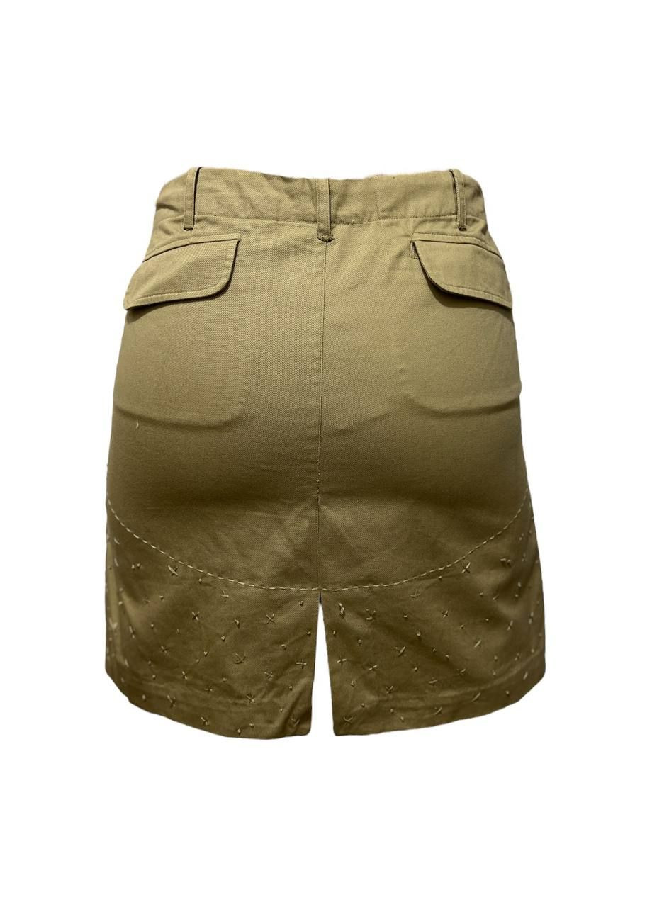 Светло-коричневая повседневная однотонная юбка светло-коричневый No Brand