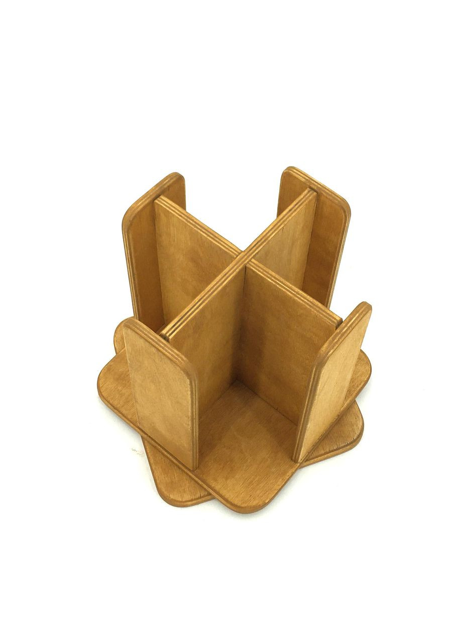 Органайзер одноразових стаканів з дерева Кліст 225 сієна (ЧАЙ-221005) No Brand (327860164)