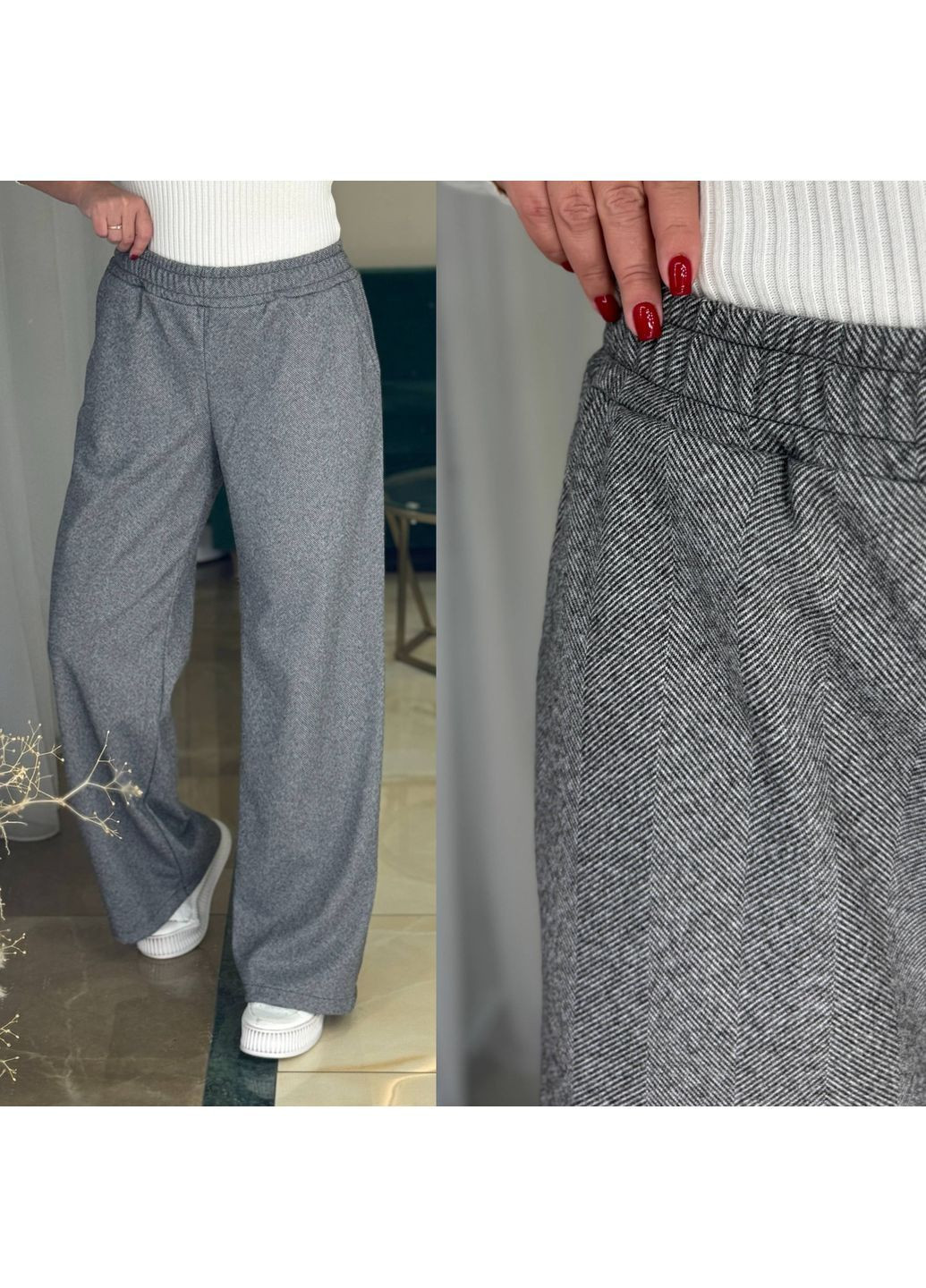 Жіночі штани палаццо теплі Adelante (366320378)