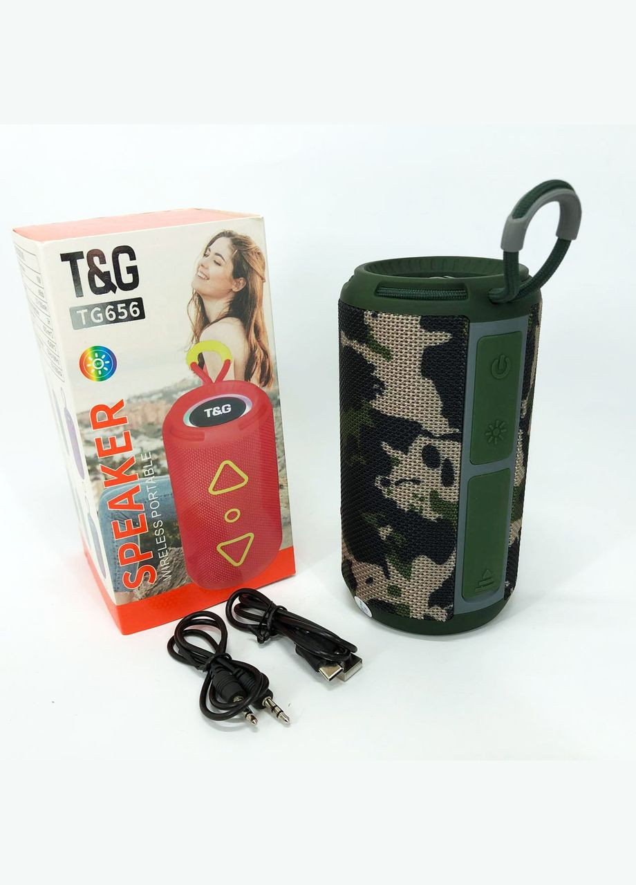Bluetooth колонка портативная TG656 FM-радио, Громкая колонка для вечеринки. Цвет: камуфляж No Brand (359474710)
