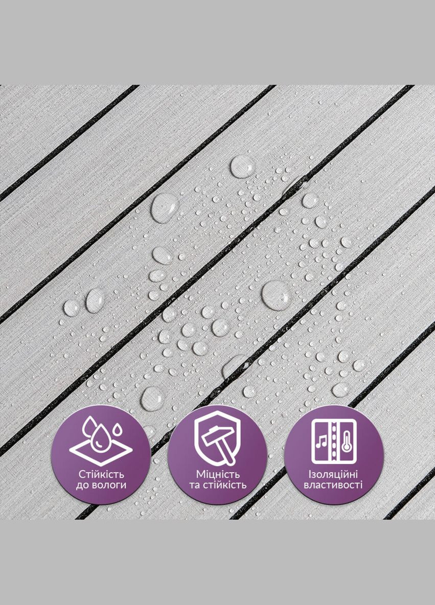 Покрытие виниловое самоклеющееся 3D рейки 600х600х2,8мм Скандинавский белый шпон SW-00002197 Sticker Wall (326064039)