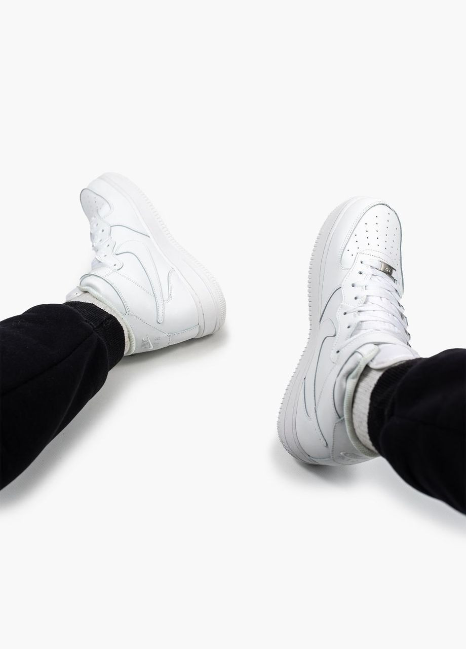 Білі Зимовий кросівки зимові чоловічі і жіночі nike air force 1 winter high white fur | найк аір форс 1 високі білі з хутром No Brand