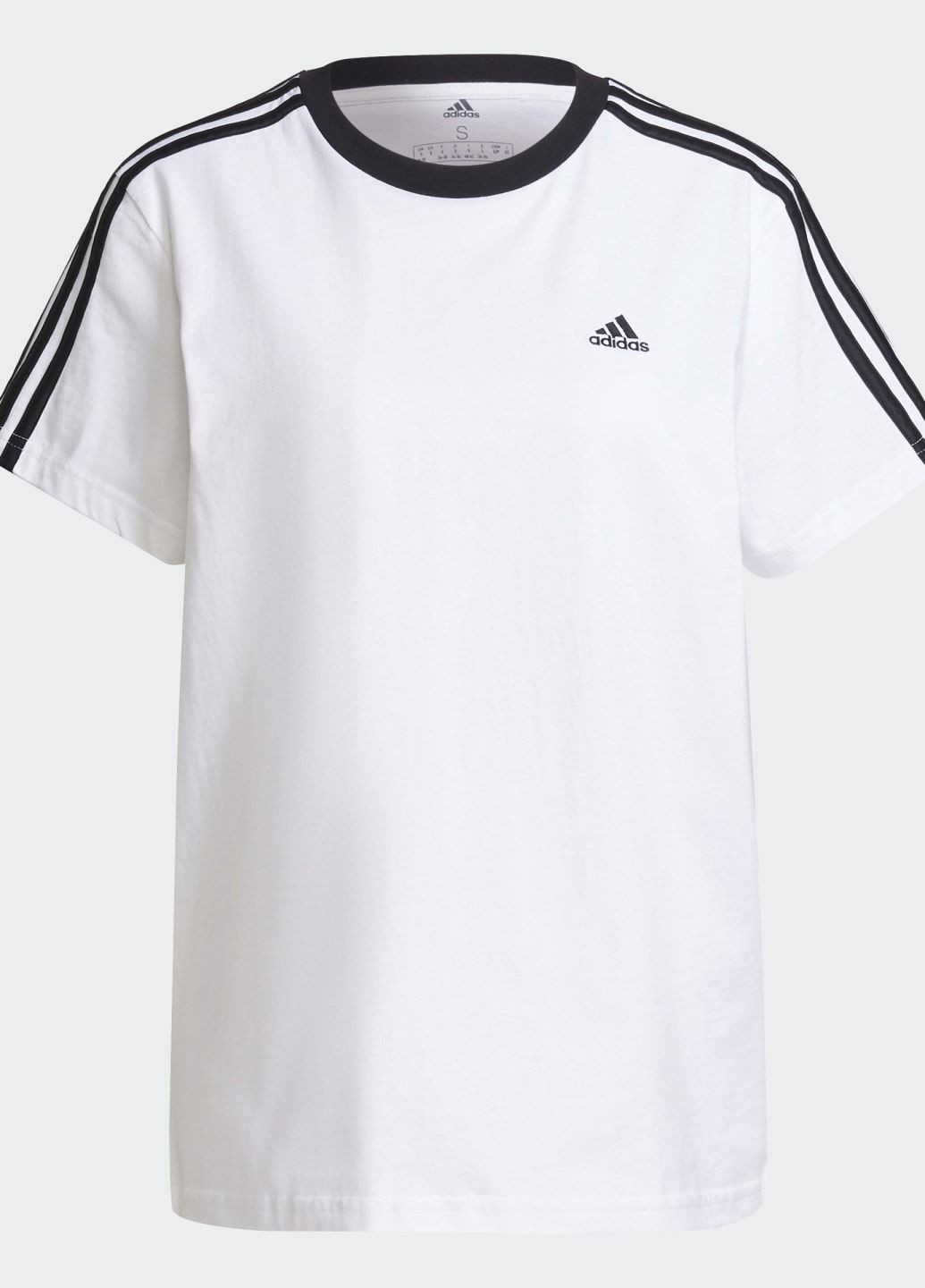 Белая всесезон футболка essentials 3-stripes adidas