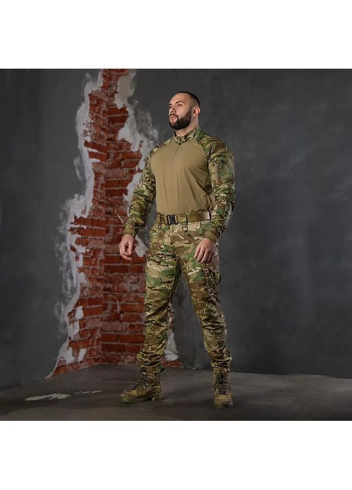 Комбінована лонгслів raid twill/sorona camo/tan Camotec