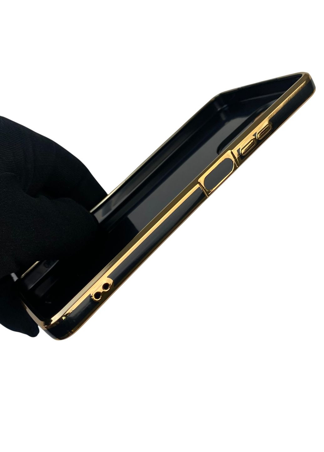 Чохол для A58 (4G) з кільцем MagSafe із золотою окантовкою на оппо а58 чорний gs1 Oppo (366230158)