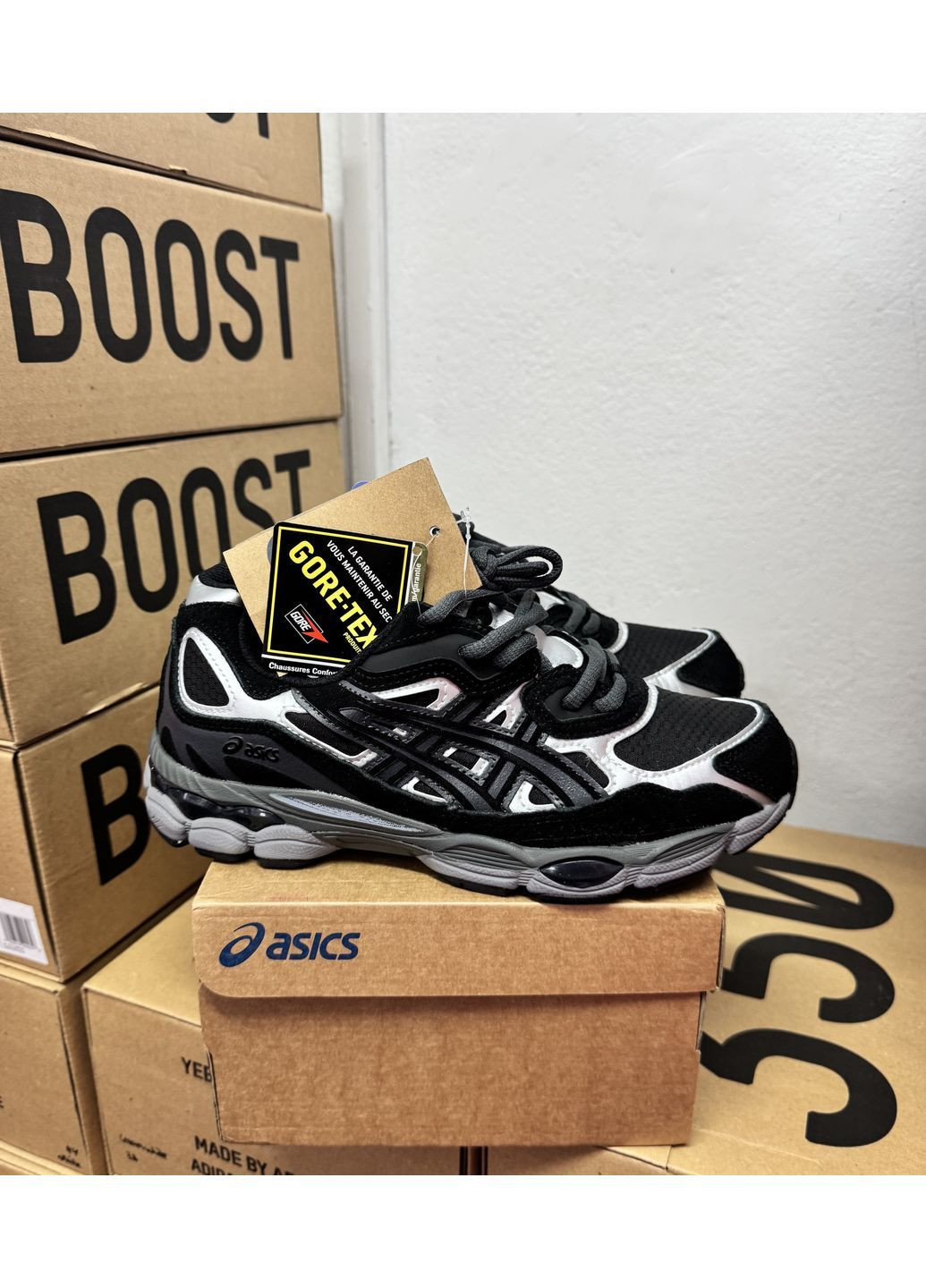 Чорні всесезонні кросівки gel nyc black gore-tex Asics