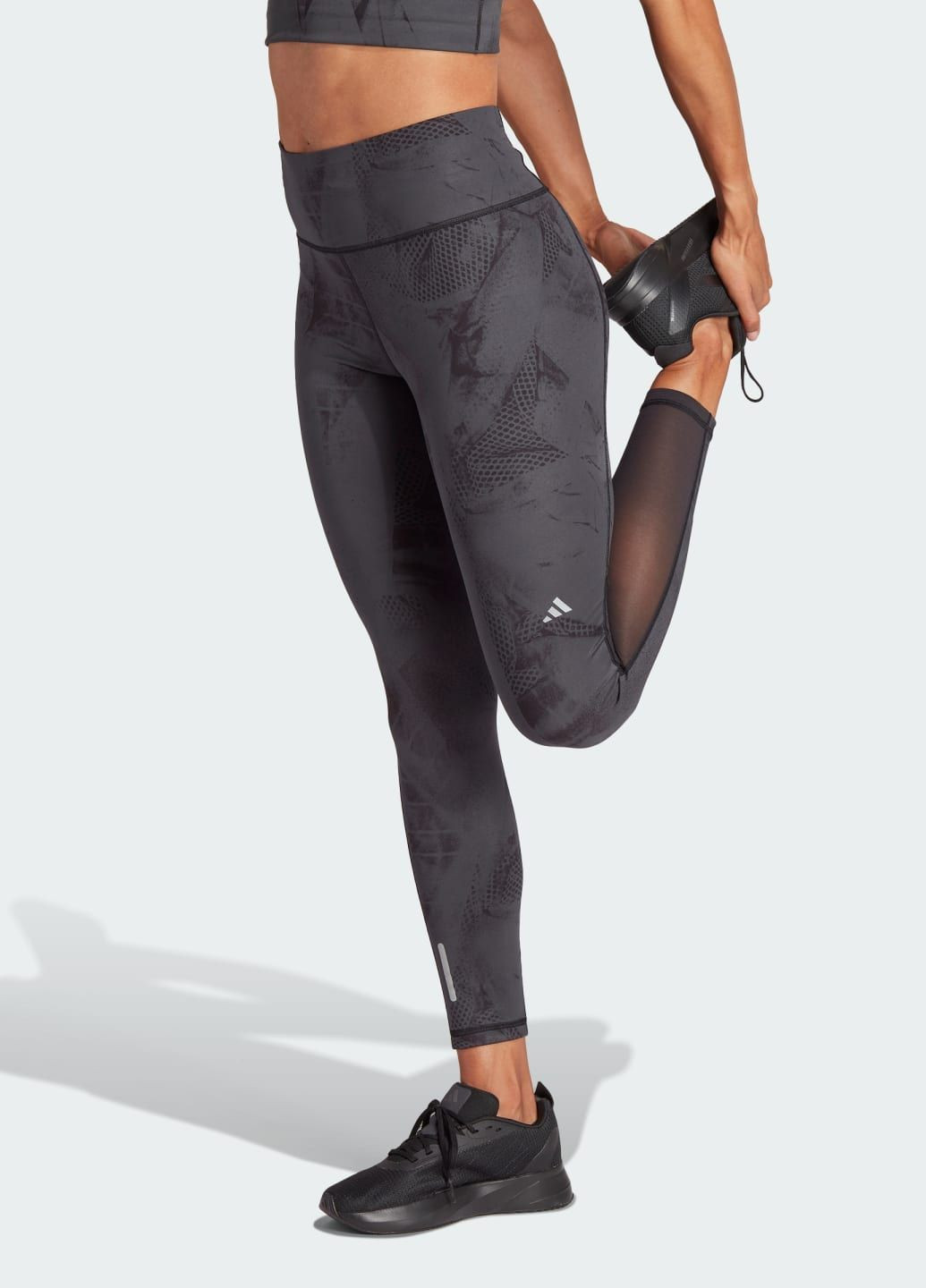 Серые демисезонные леггинсы ultimate print 7/8 adidas