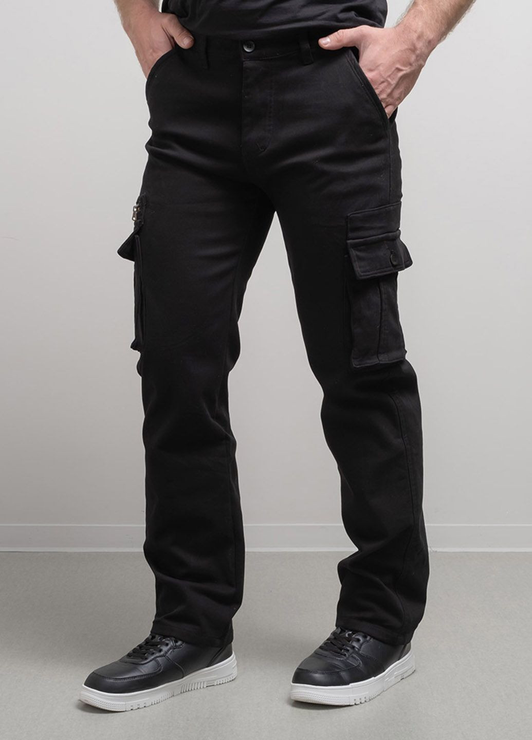 Черные кэжуал зимние карго брюки Power