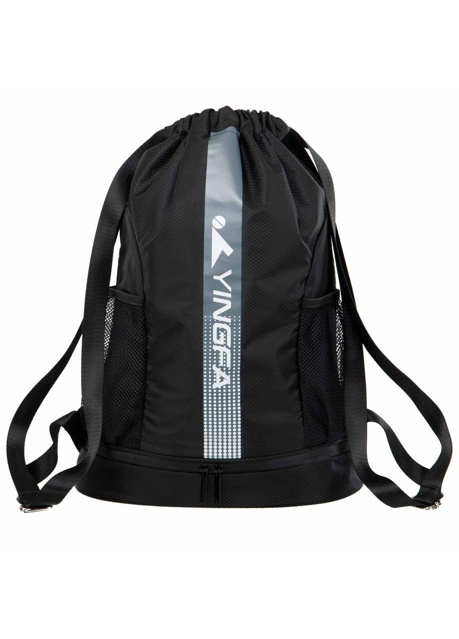 Рюкзак-мішок WF-2229 (поліестер, карман для мокрих мов, р-р 40x17х47см, Чорний) (WF-2229_Чорний) Yingfa (369766690)