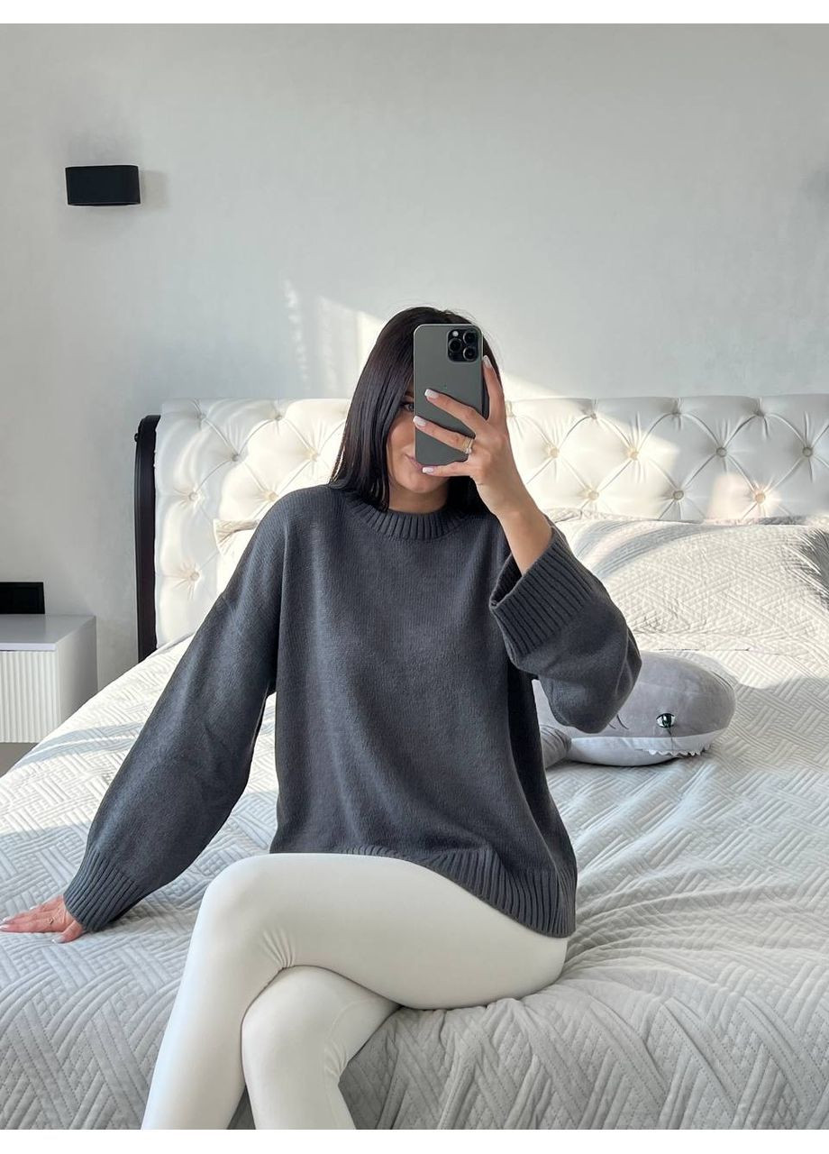 Графитовый женский свитер турция Osoblyva