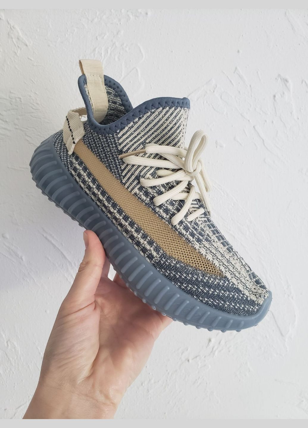 Кросівки YEEZY сірі з сіткою No Brand сірі літо (293172976)