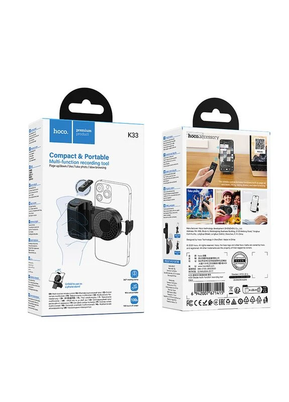 Держатель телефона K33 Oleada multi-function recording tool черный Hoco (386043937)