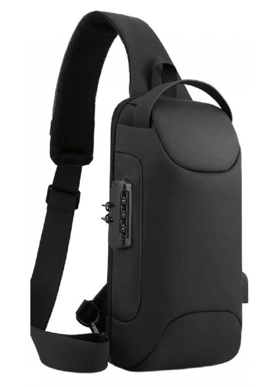 Сумка слинг нагрудная на ремне Черная Confident (332164212)
