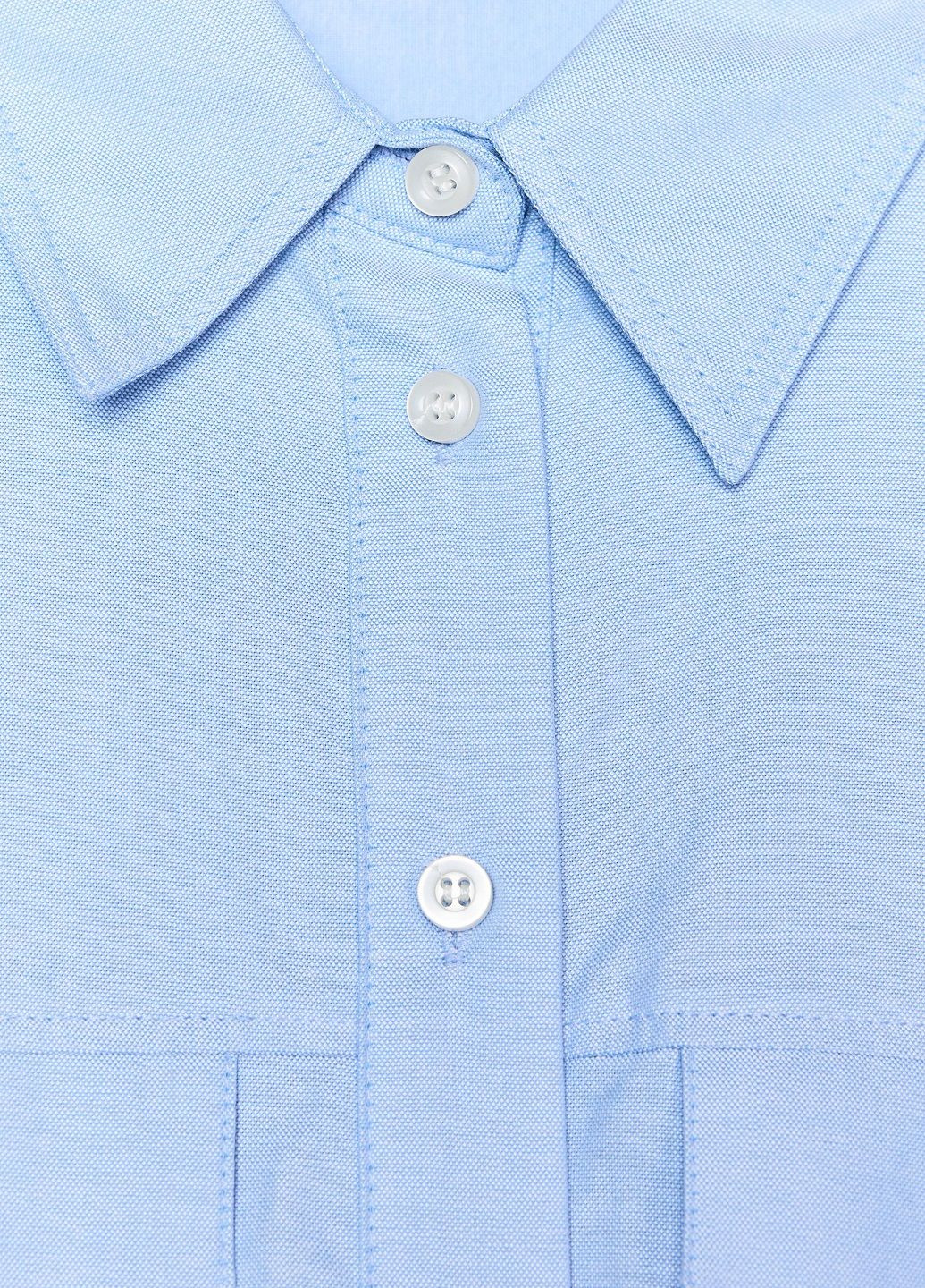 Светло-голубой классическая рубашка однотонная Zara