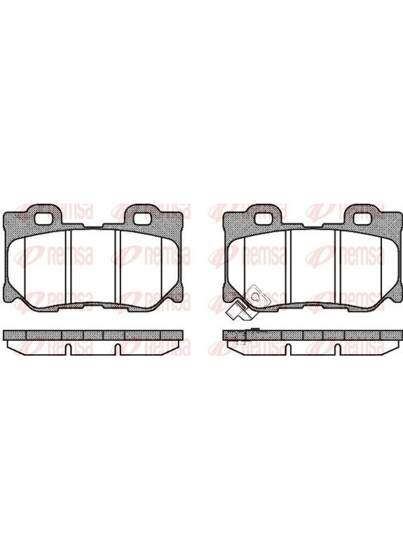 Колодки гальмівні дискові ЗАДН INFINITI QX70 3.7 2013.08- (RS 1365.01) Remsa (354335008)