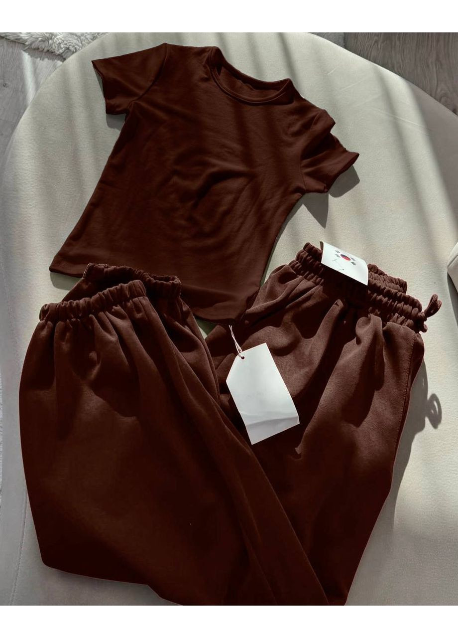 Жіночий костюм топ + джоггери з якісної турецької двонитки (вільний крій)👉 Заміри в описі GD/GL Модний простір (364966164)