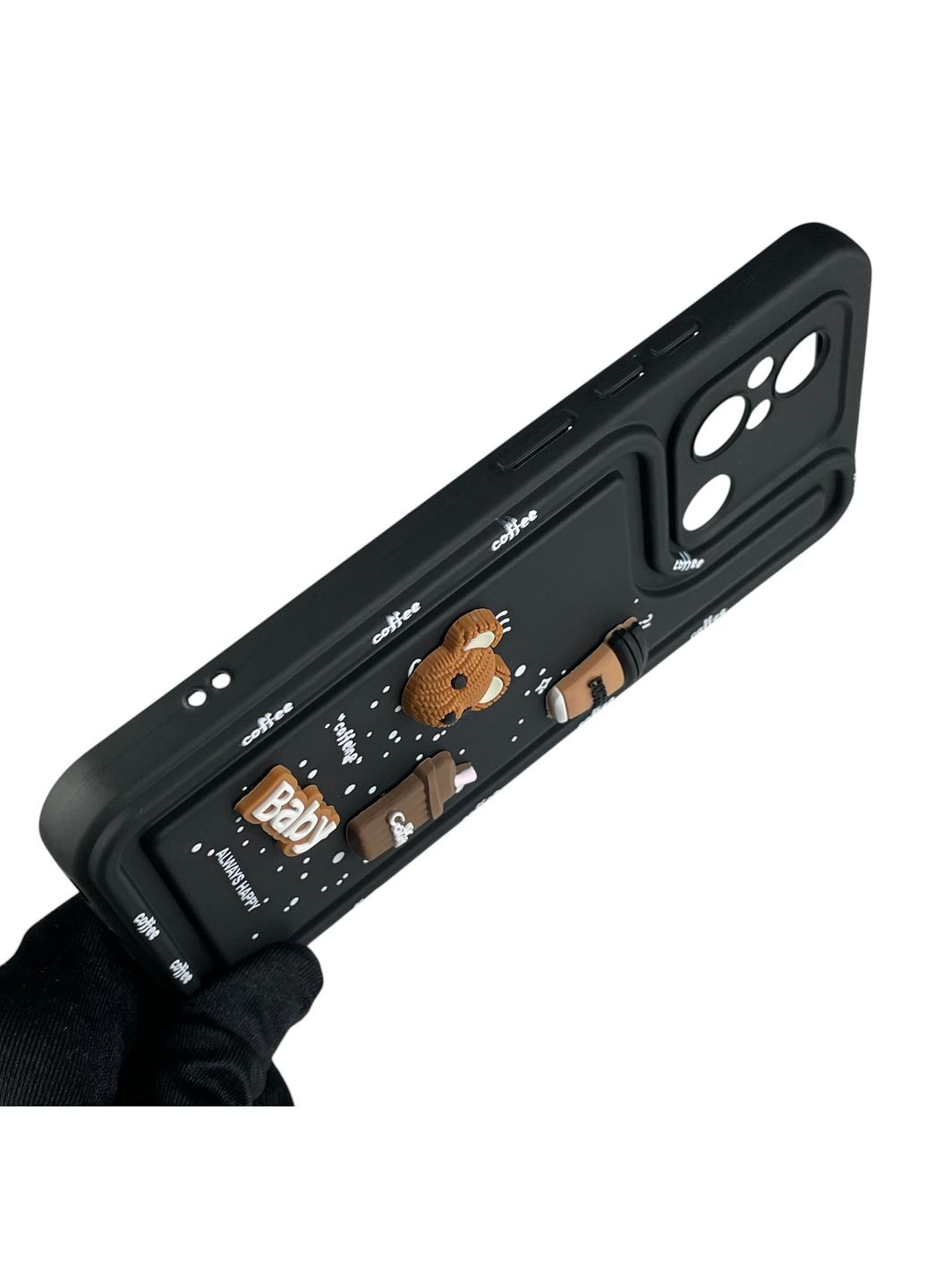 Чехол для Redmi 12C с 3д рисунком детский женский объёмный на сяоми редми 12C черный Xiaomi (366233395)